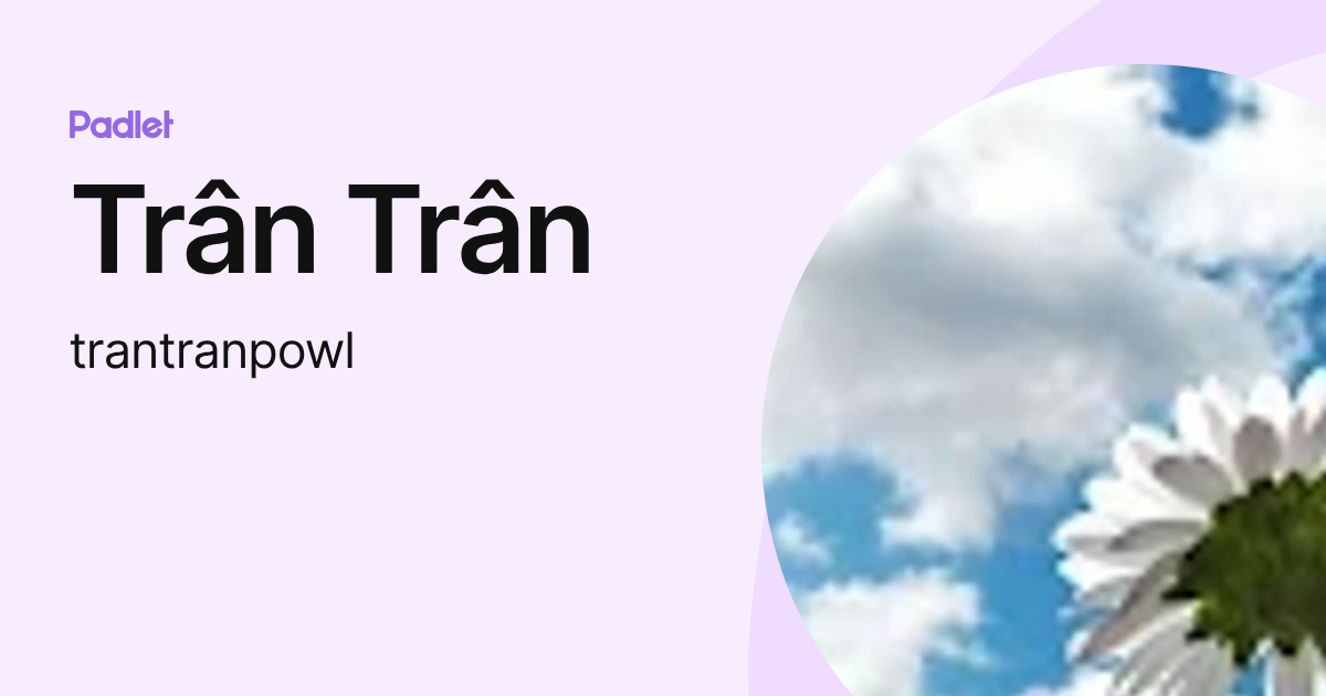 Trân Trân (trantranpowl) profile | Padlet