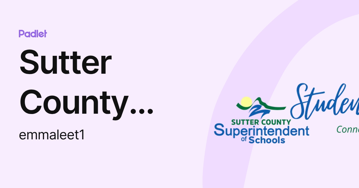 Sutter County Superintendent of Schools Student Support and Outreach
