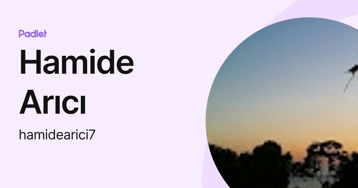 Hamide Arıcı (hamidearici7) profile | Padlet