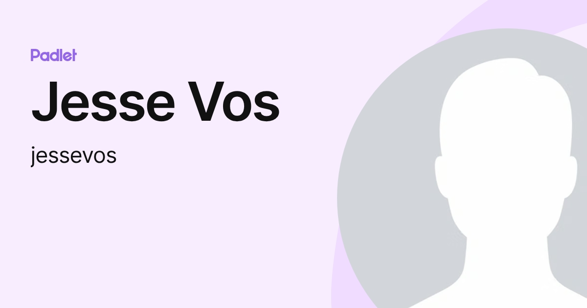 Jesse Vos (jessevos) profile | Padlet