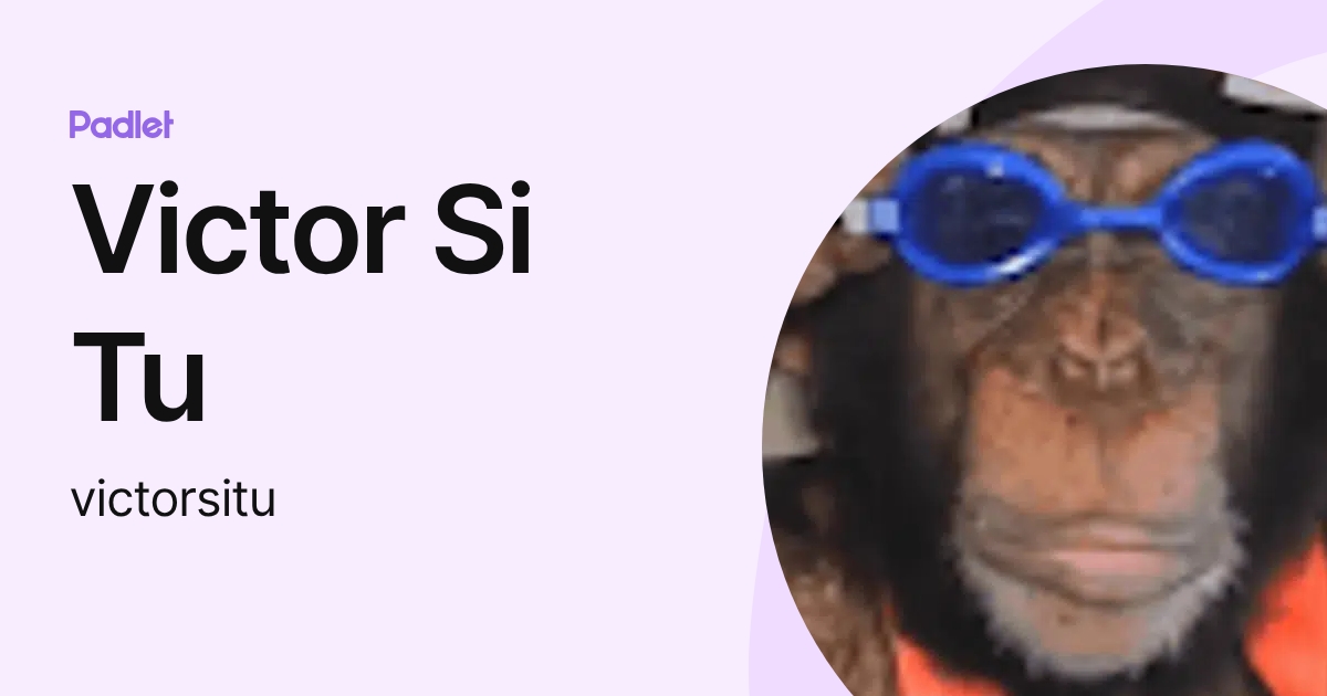 Victor Si Tu (victorsitu) profile | Padlet