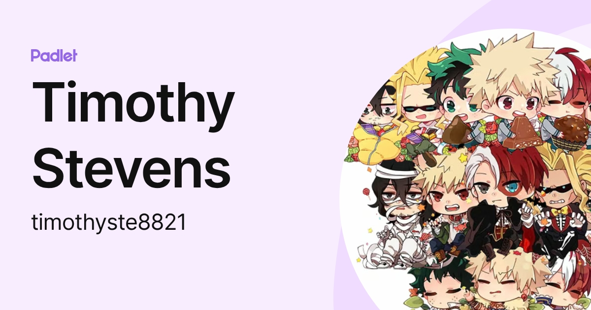 Timothy Stevens (timothyste8821) profile | Padlet