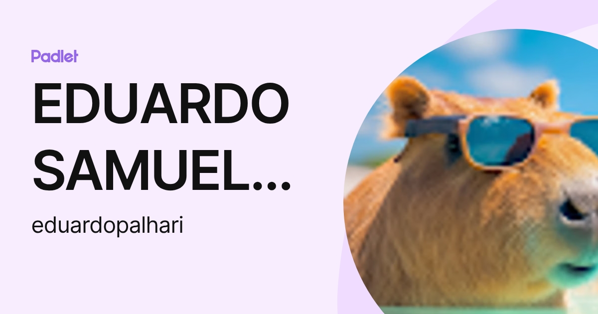 EDUARDO SAMUEL BARRENI PALHARI (eduardopalhari) profile | Padlet