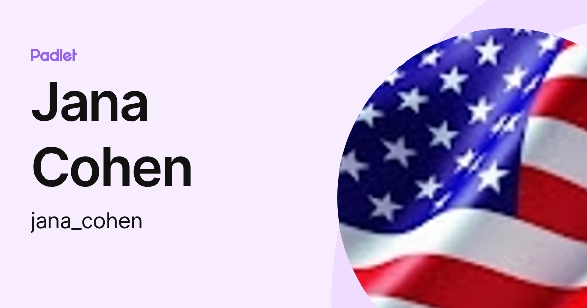 Jana Cohen (jana_cohen) profile | Padlet