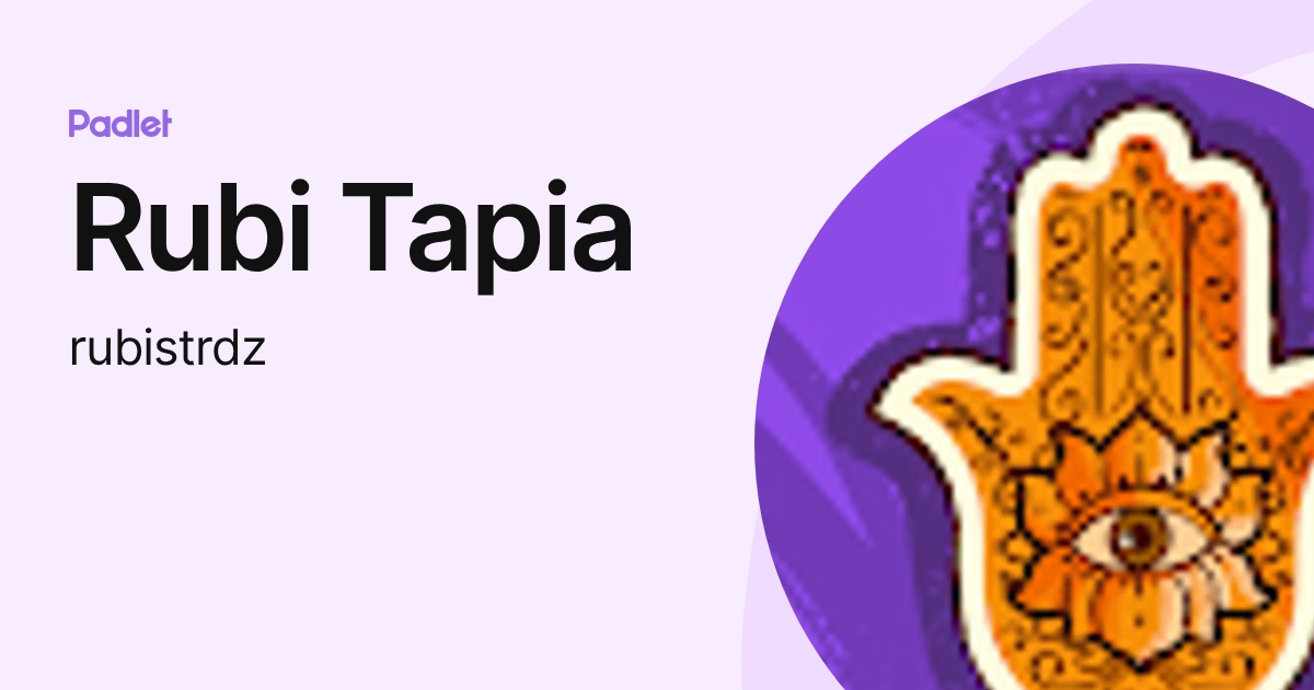 Rubi Tapia (rubistrdz) profile | Padlet