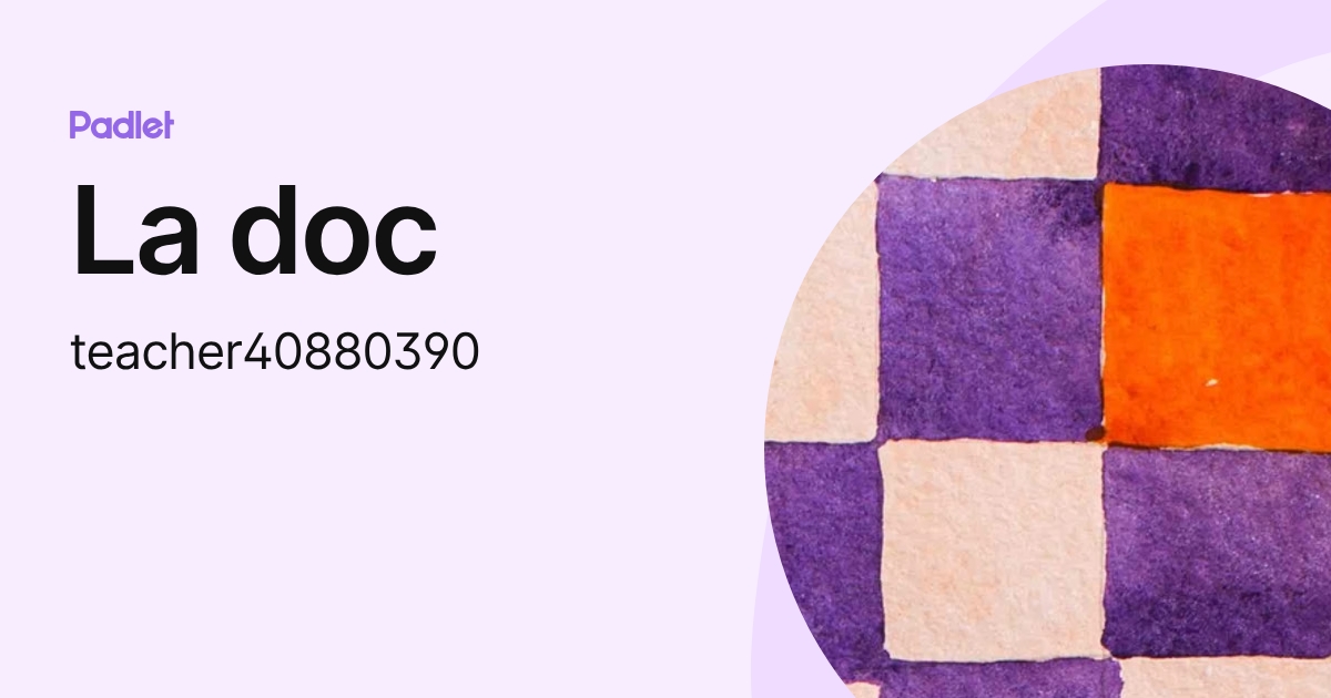 La doc (teacher40880390) profile | Padlet
