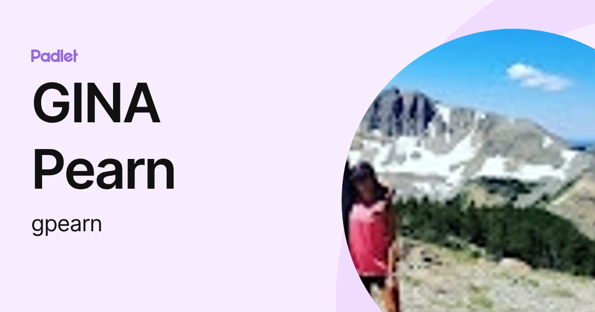 GINA Pearn (gpearn) profile | Padlet