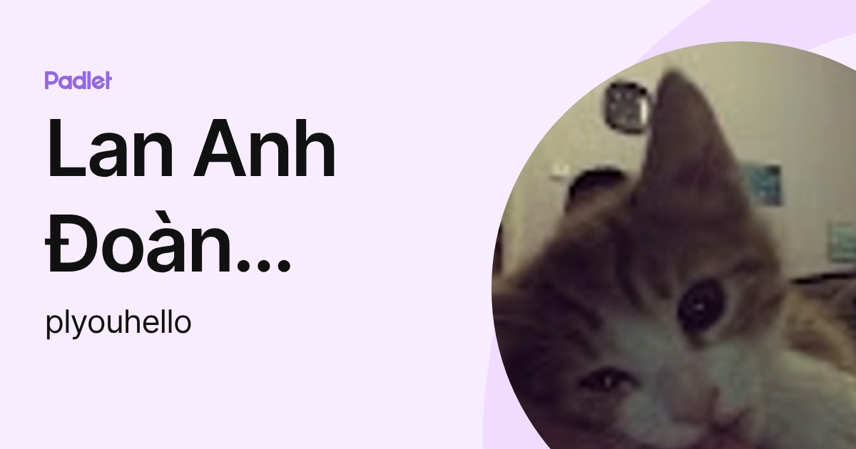 Lan Anh Đoàn Nguyễn (plyouhello) profile | Padlet