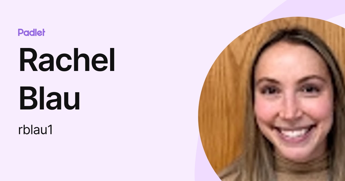 Rachel Blau (rblau1) profile Padlet
