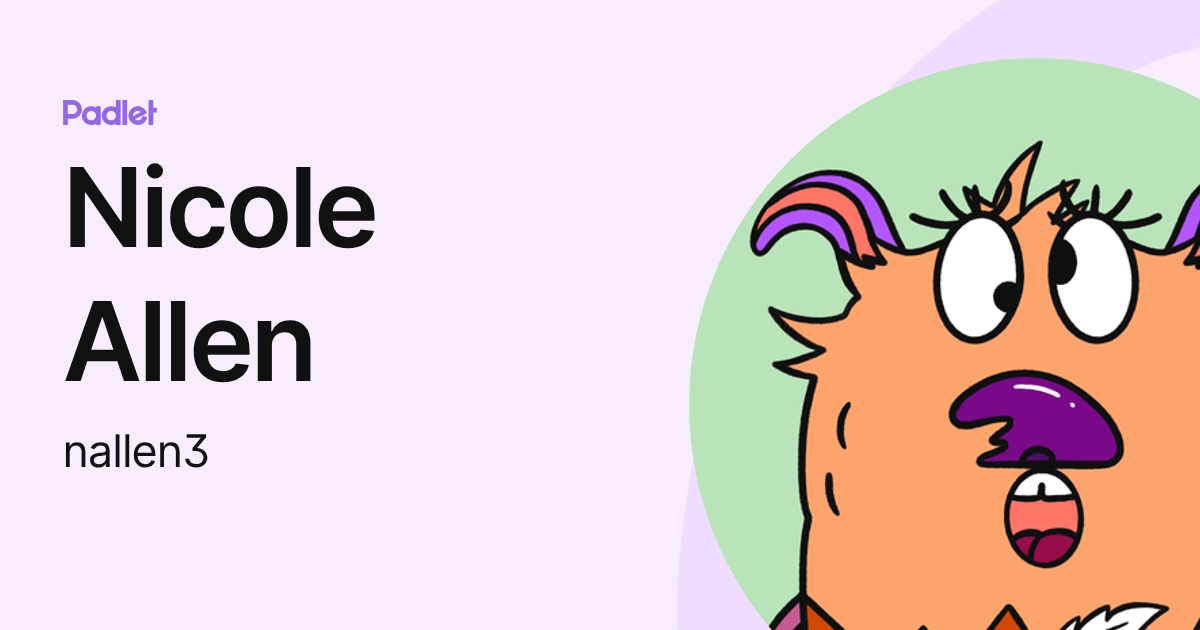Nicole Allen (nallen3) profile | Padlet