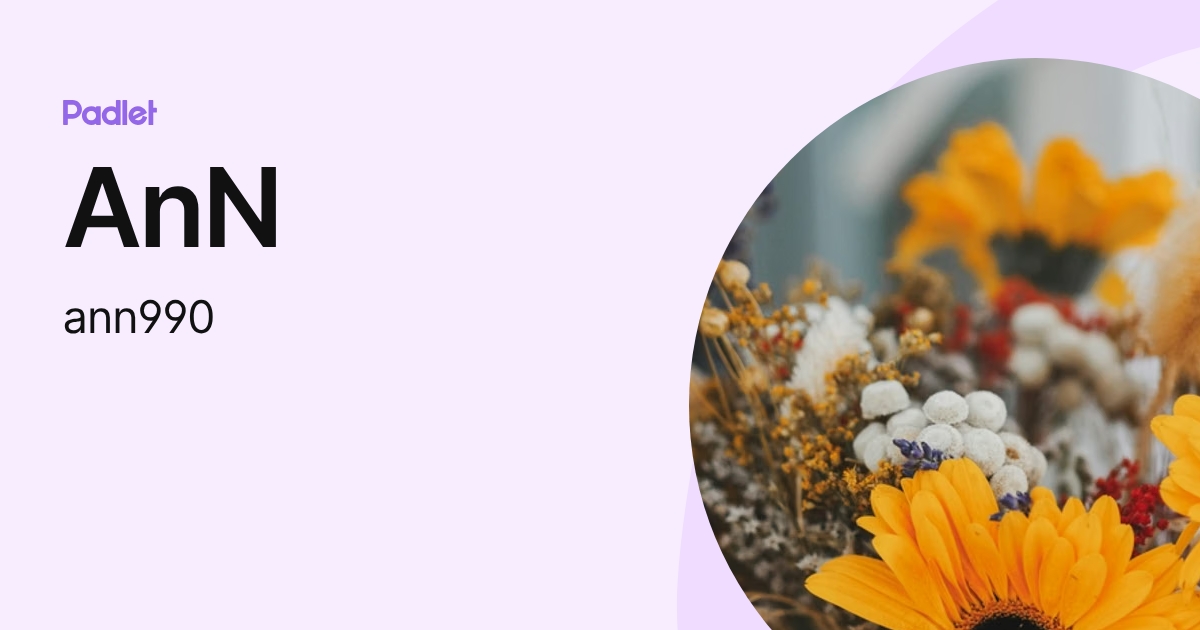 AnN (ann990) profile | Padlet