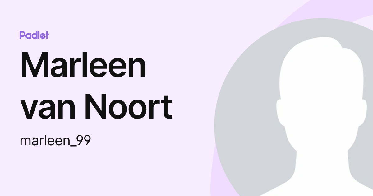 Marleen van Noort (marleen_99) profile | Padlet