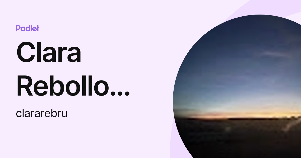 Clara Rebollo Bruña (clararebru) profile | Padlet