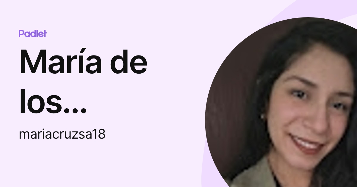 María de los Ángeles Cruz Sánchez (mariacruzsa18) profile | Padlet