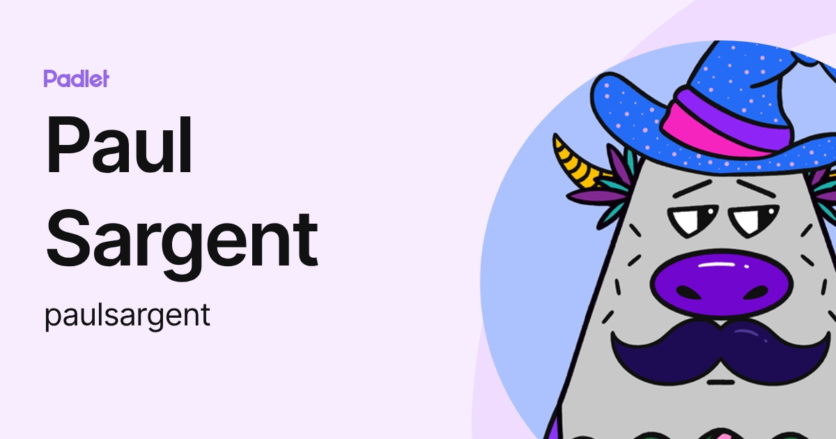 Paul Sargent (paulsargent) profile | Padlet