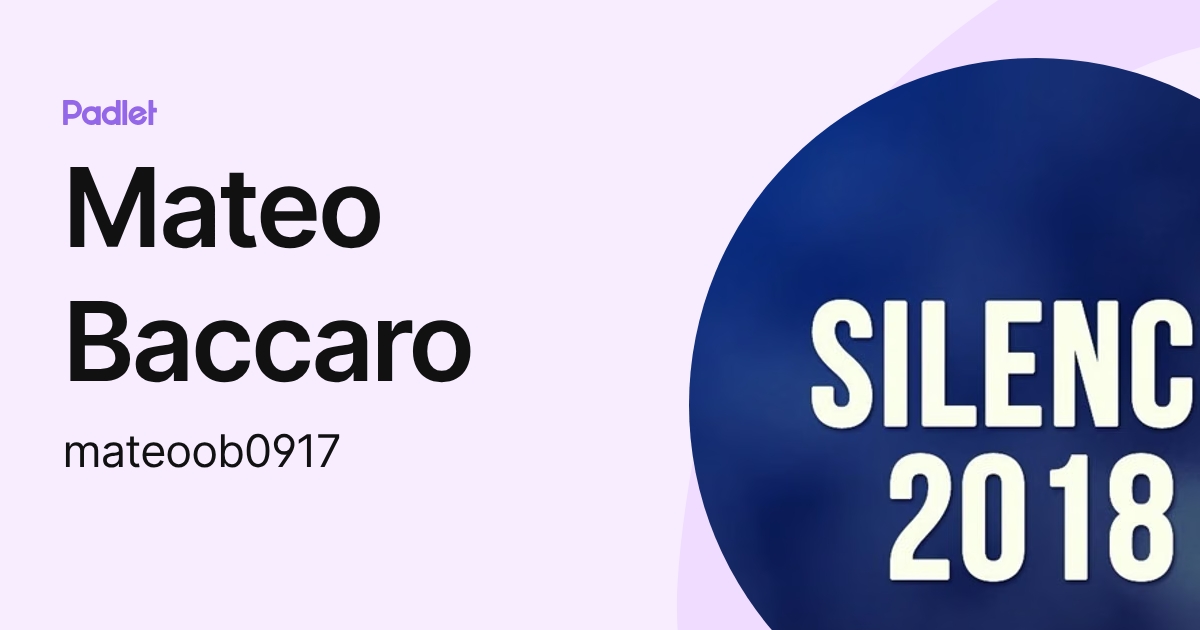 Mateo Baccaro (mateoob0917) profile | Padlet