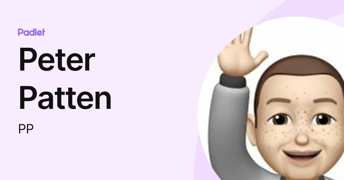 Peter Patten (PP) perfil | Padlet