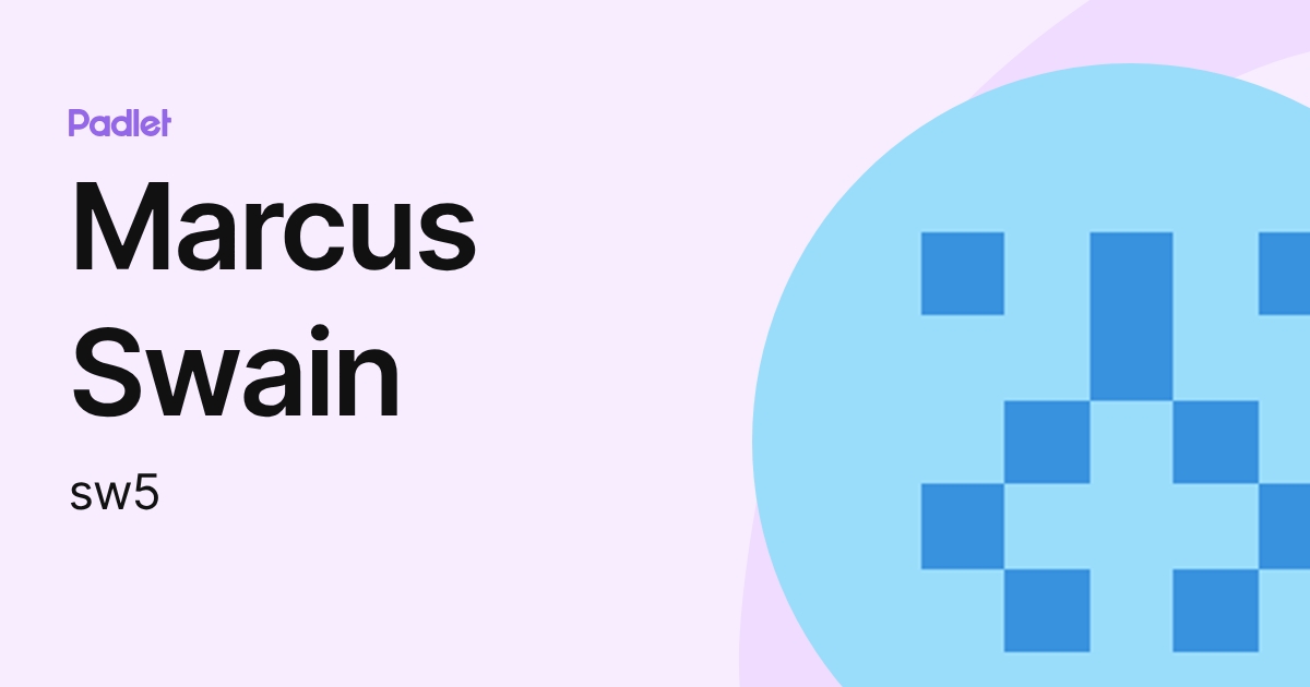 Marcus Swain (sw5) profile | Padlet