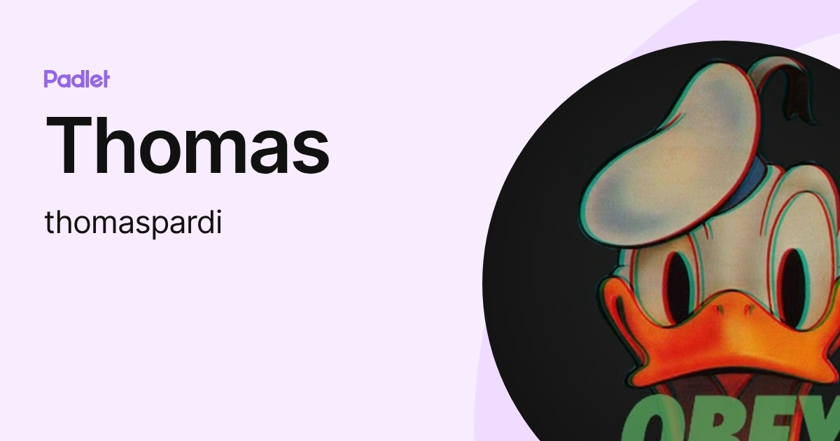 Thomas (thomaspardi) profile | Padlet