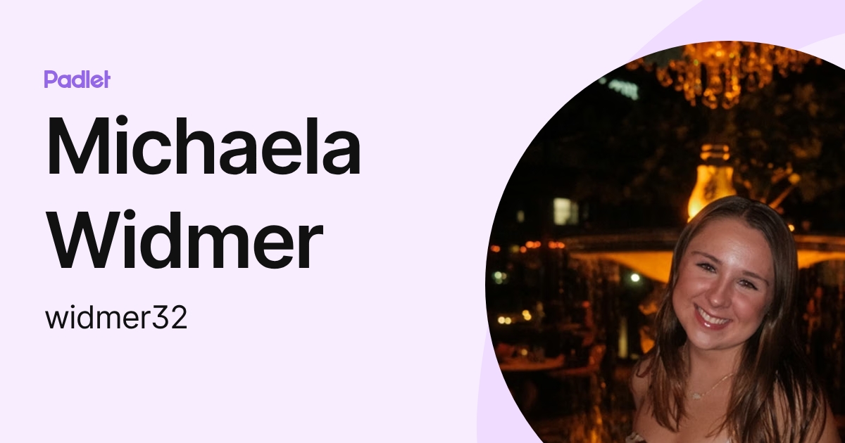 Michaela Widmer (widmer32) profile | Padlet