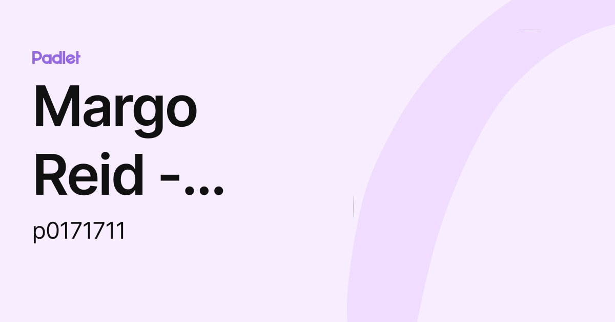 Margo Reid - Springbrook PS (1445) (p0171711) profile | Padlet