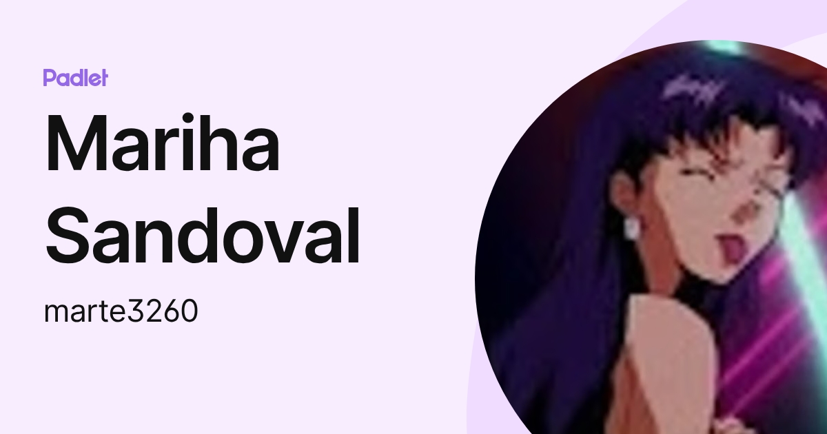 Mariha Sandoval (marte3260) profile | Padlet
