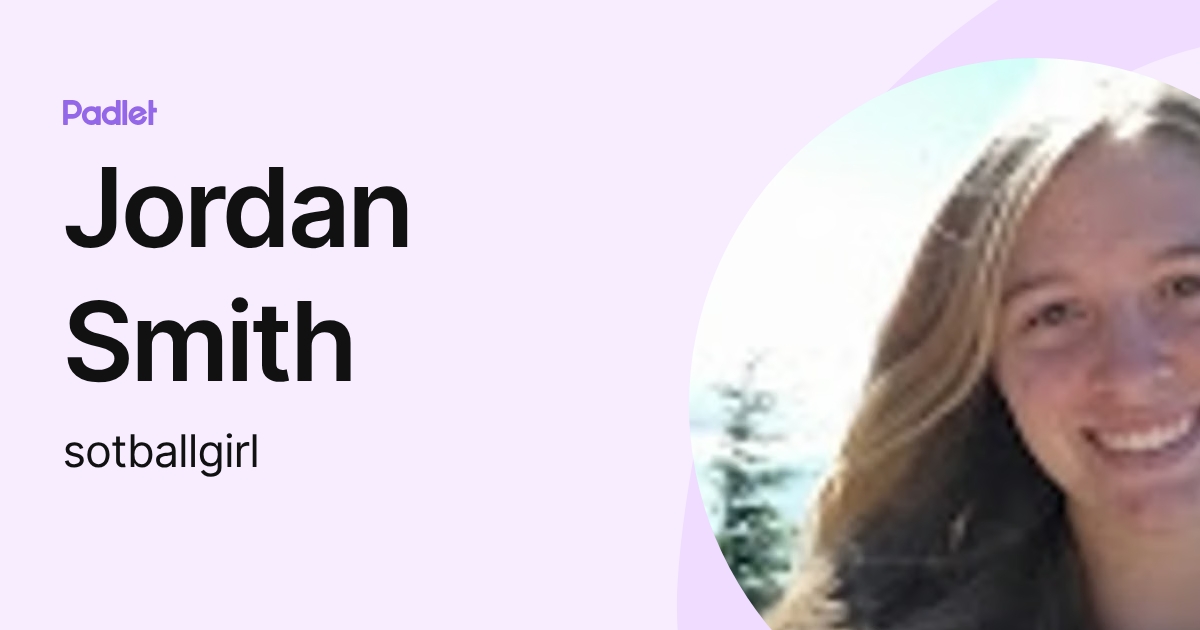 Jordan Smith (sotballgirl) profile | Padlet