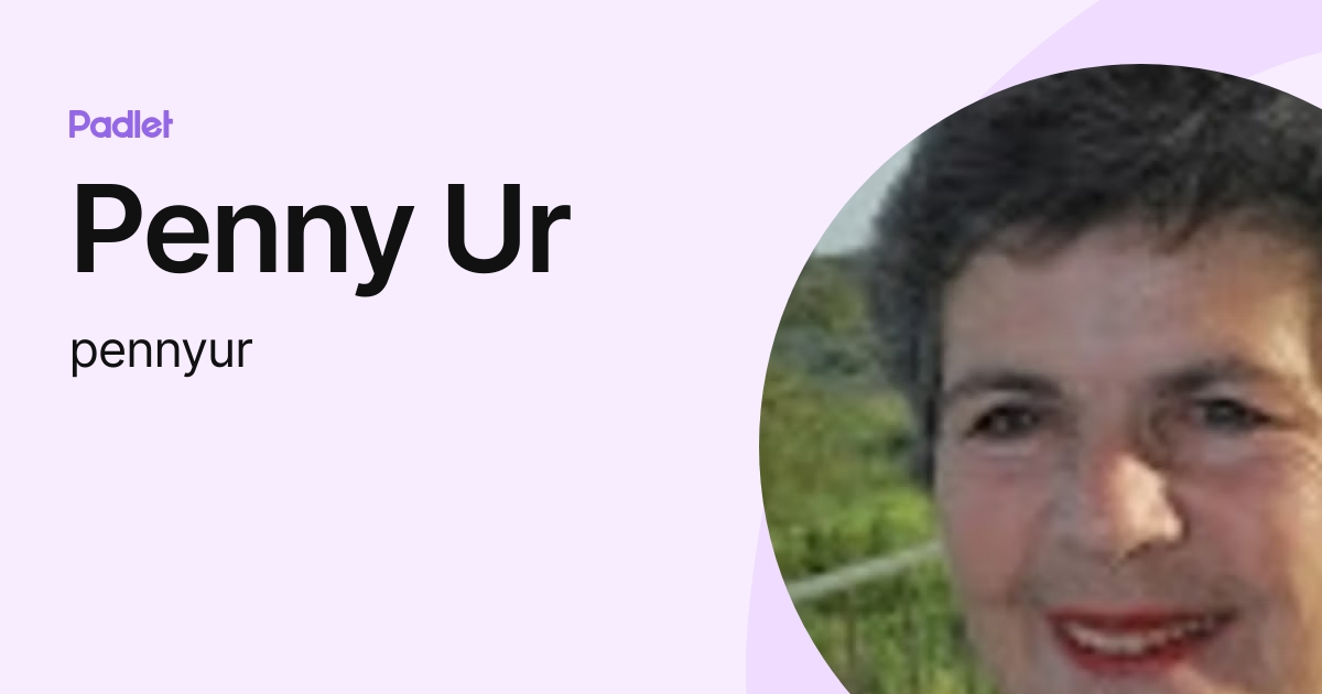 Penny Ur pennyur Profile Padlet penny-ur-pennyur-profile-padlet