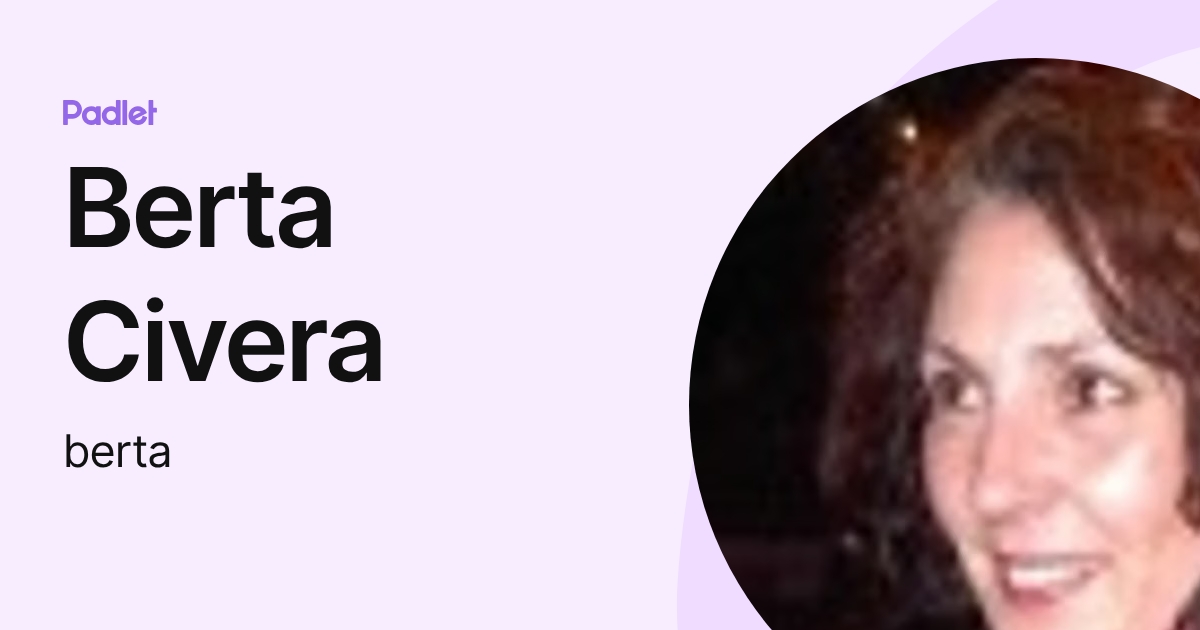 Berta Civera (berta) profile | Padlet