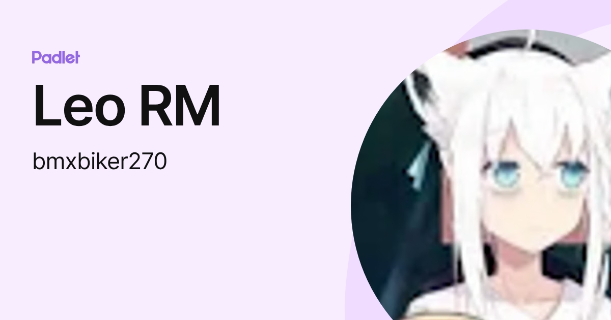 Leo RM (bmxbiker270) profile | Padlet