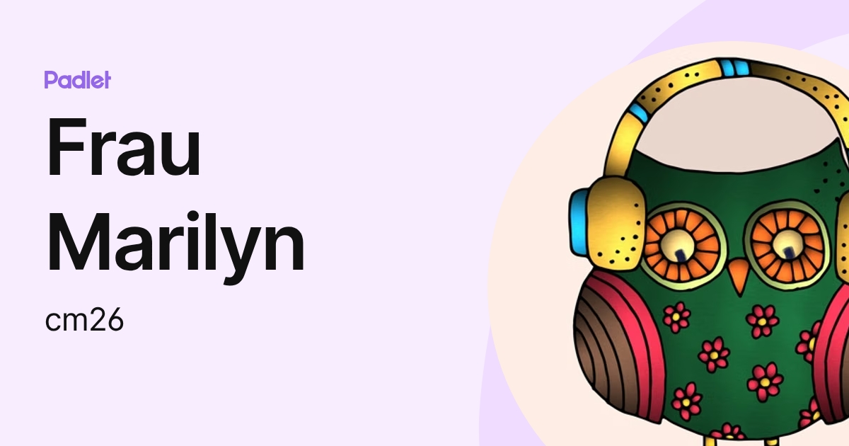 Frau Marilyn (cm26) profile | Padlet