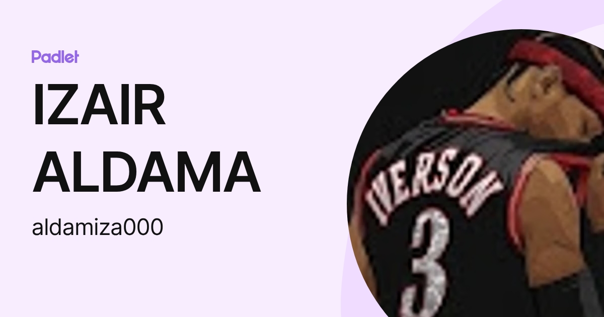 IZAIR ALDAMA (aldamiza000) profile | Padlet