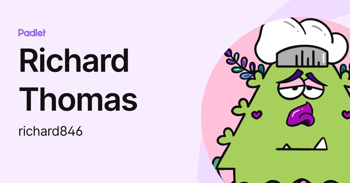Richard Thomas (richard846) profile | Padlet