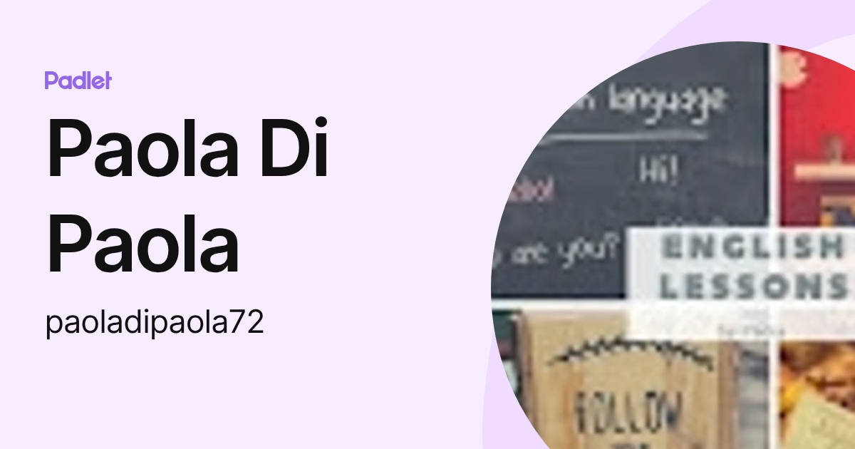 Paola Di Paola (paoladipaola72) profile | Padlet