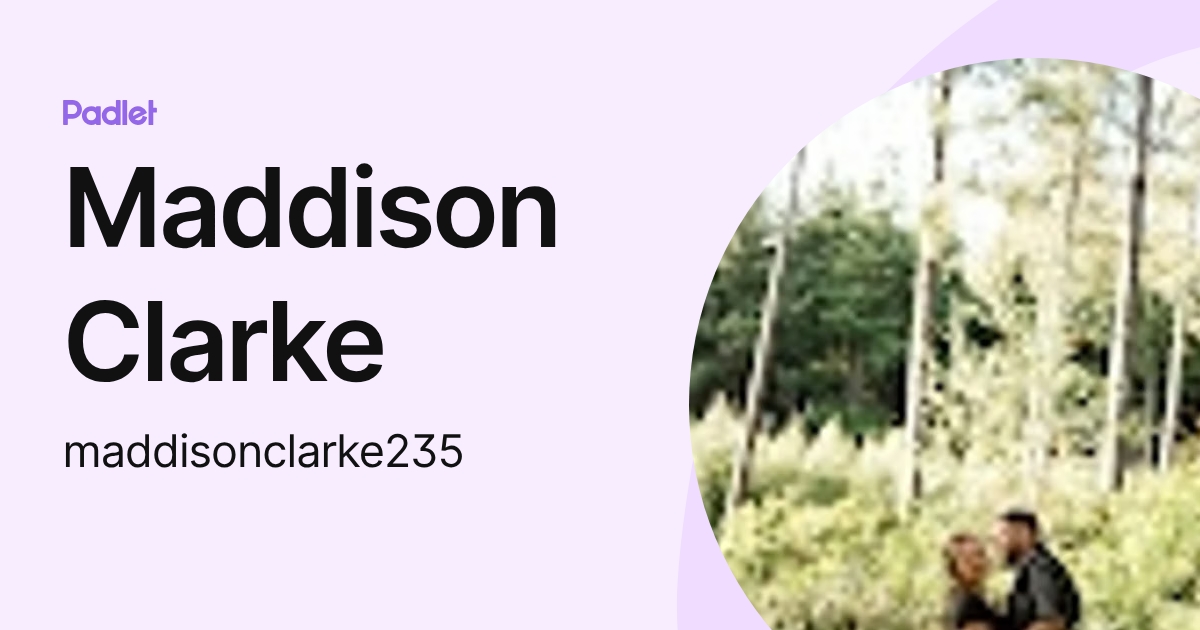 Maddison Clarke (maddisonclarke235) profile | Padlet