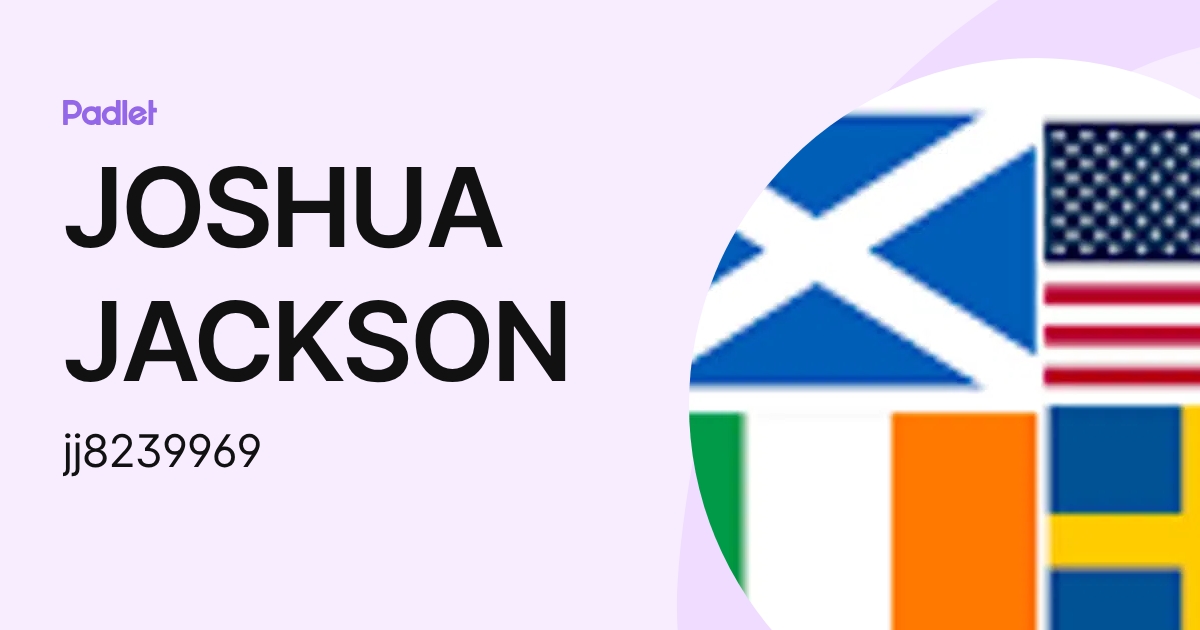 JOSHUA JACKSON (jj8239969) profile | Padlet