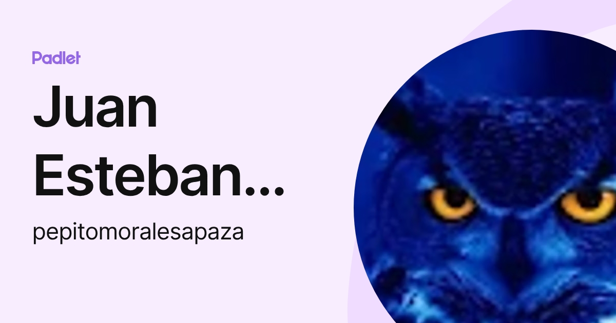 Juan Esteban Morales (pepitomoralesapaza) profile | Padlet