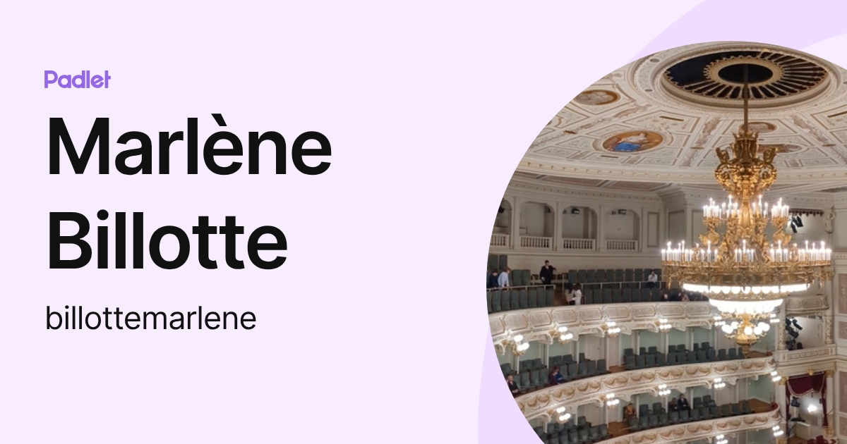 Marlène Billotte (billottemarlene) profile | Padlet