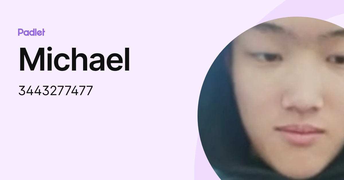 Michael (3443277477) profile | Padlet
