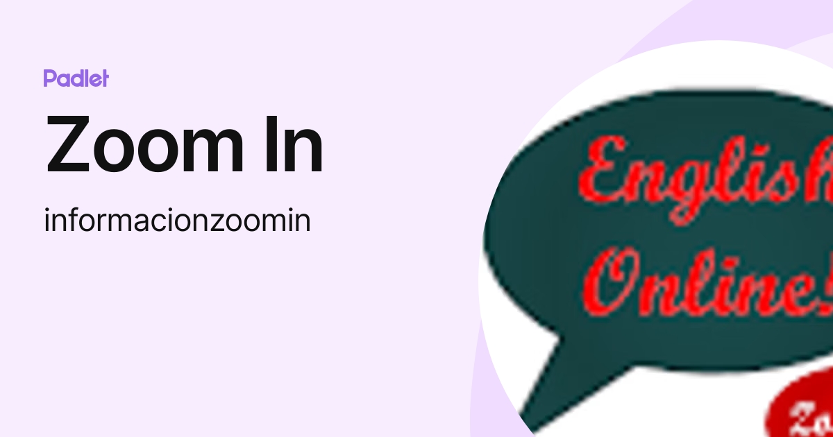 Zoom In Informacionzoomin Profile Padlet