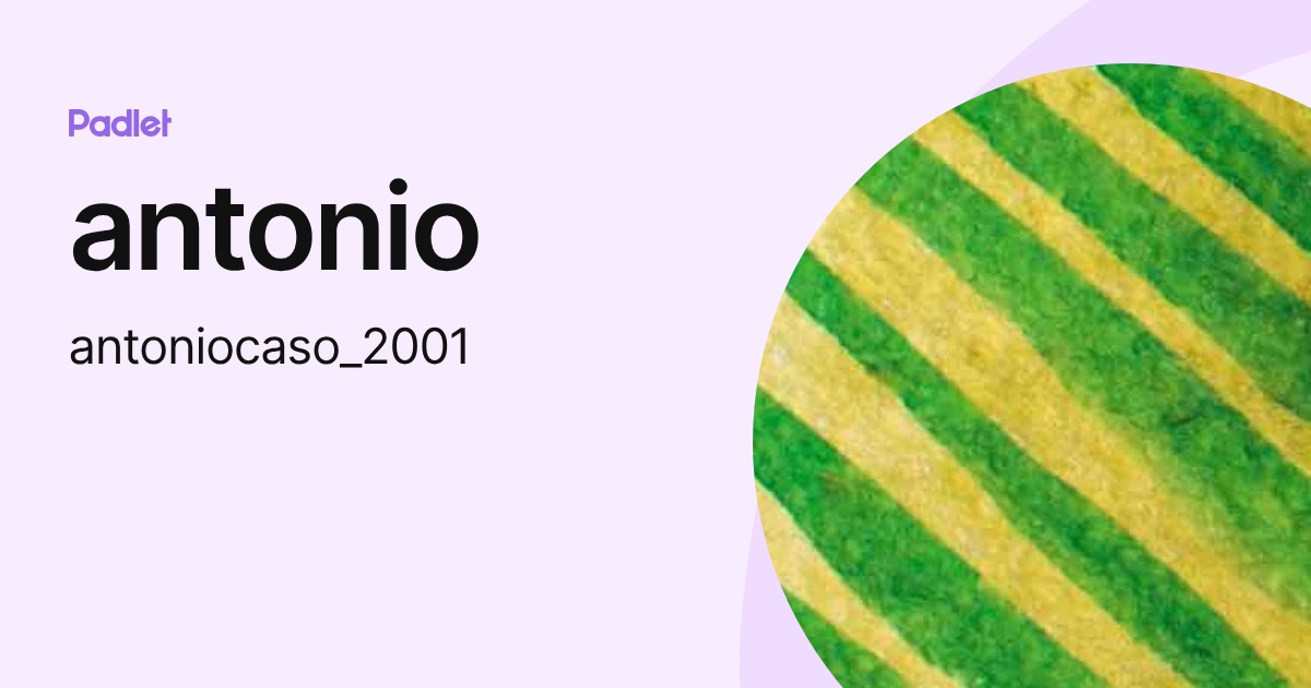 antonio (antoniocaso_2001) profile | Padlet