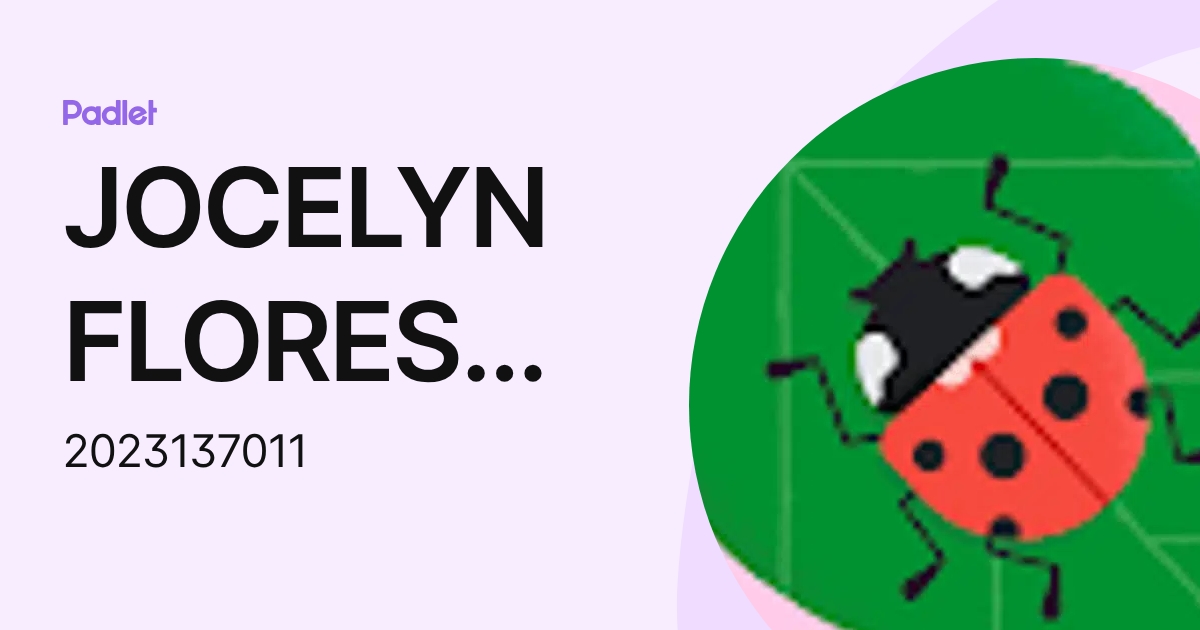 JOCELYN FLORES RAMIREZ (2023137011) profile | Padlet
