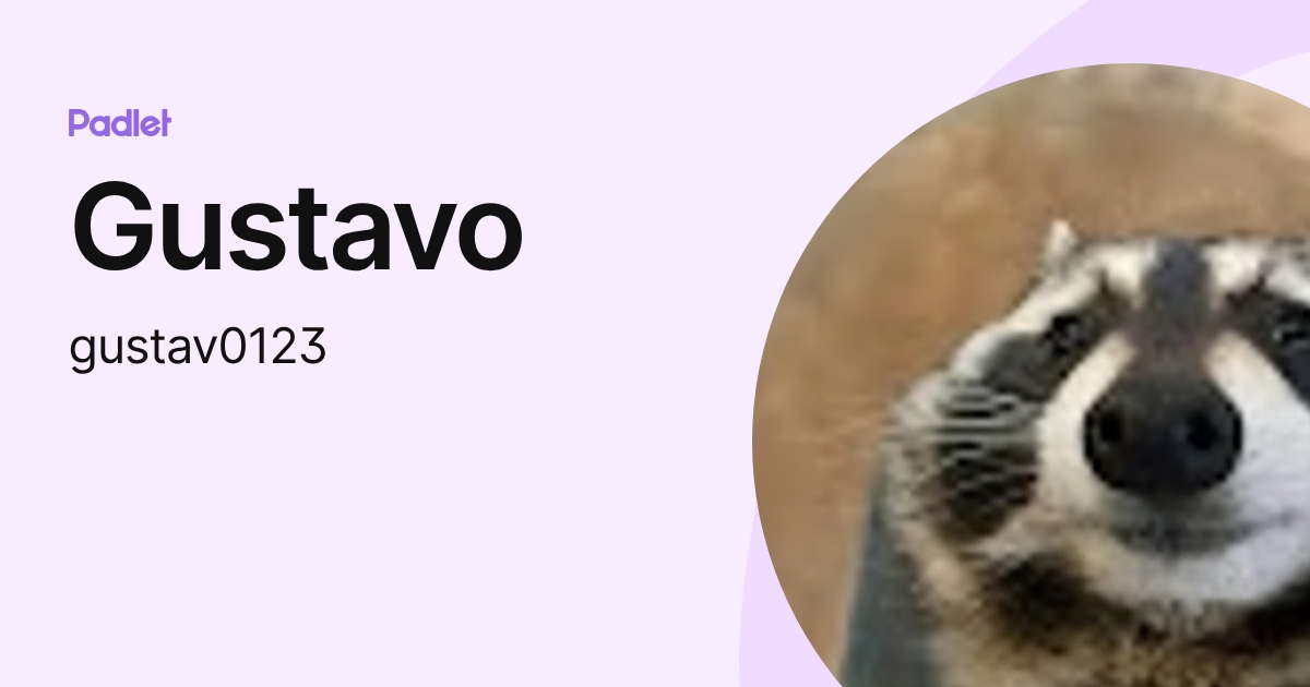 Gustavo (gustav0123) profile | Padlet