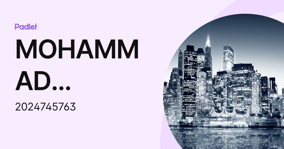 MOHAMMAD SYAHMI ARIF SAIFUZAMAN (2024745763) profile | Padlet