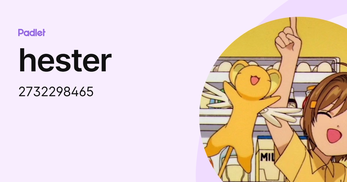 hester (2732298465) profile | Padlet
