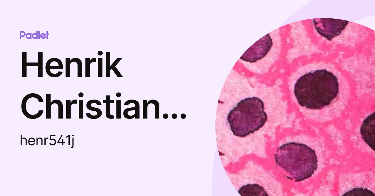 Henrik Christian Hilding Svendsen (henr541j) profile | Padlet