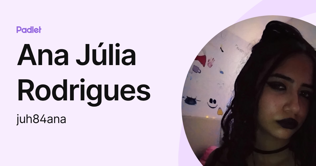 Ana Júlia Rodrigues (juh84ana) profile | Padlet