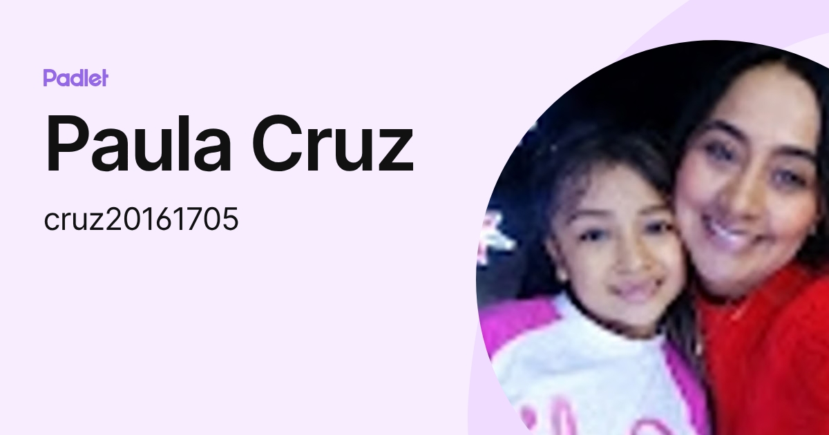 Paula Cruz (cruz20161705) profile | Padlet