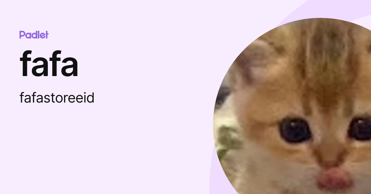 fafa (fafastoreeid) profile | Padlet