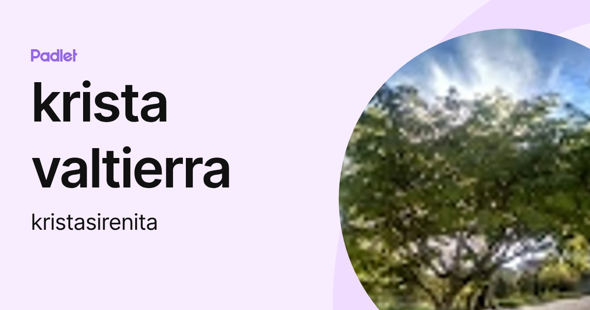krista valtierra (kristasirenita) profile | Padlet
